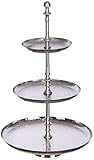 Brandsseller Etagere aus Aluminium | 51cm | 3 Etagen | Silber