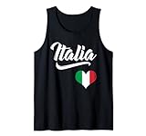 Italienische Italiano-Herzflagge mit Italiano-Motiv, Familienerbe Tank Top