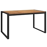 vidaXL Gartentisch mit Beinen in U-Form 140×80×75 cm Massivholz Akazie