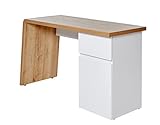 Amazon-Marke – Movian Culture Schreibtisch mit 1 Schublade und 1 Tür, 130 x 49,8 x 74,4 cm, Weiß
