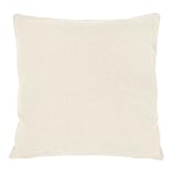 Nielsen Kissenbezug Cato fein gestrickt, 50x50 cm, Creme Weiß, 100% Baumwolle, Strick, Oekotex, Feinstrick, gemütliches modisches Elegantes Kissen, Dekokissen, Sofakissen