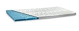 GELAX® | Gel-Schaum Topper Matratzenauflage | 7cm Gesamthöhe | waschbarer Bezug mit 3D-Mesh-Klimaband und Stegkanten | Raumgewicht RG 50 | 90 x 200 cm