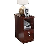 FLYIFE Nachttisch, Schließfach, Bett, Beistelltisch, Beistelltisch, Aufbewahrungsbox, 1 Schublade, Mehr Stauraum, Abschließbares Design, L20 X B39 X H50 cm/B