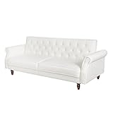 riess-ambiente.de Chesterfield 3er Sofa Maison Belle AFFAIRE 220cm Natur Strukturstoff mit Schlaffunktion