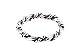 WINDALF Schmaler Vikings Ring DHARA 3 mm Wikinger Kordel-Ring Handgeschmiedet 925 Sterlingsilber (Silber, 60 (19.1))