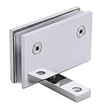 Glastür-Clip, Scharnier, robuste 360-Grad-Glastür, Schrank, Vitrine, Clip, rahmenlose, schwenkbare Glas-Duschtürscharniere, Ersatzteile, 304 Edelstahl, poliertes Chrom