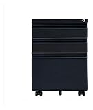 TUBBEK Aktenschrank Vertikaler Aktenschrank Metall Mobiler Aktenschrank mit Schloss 3 Schubladen Verriegelung Aktenschrank F4 Größe komplett montiert (Farbe: warmes Licht, Größe: 60x40x50cm)