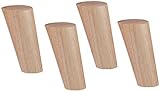 FIAVUS , Möbelmöbelbeine for Massivholzmöbelmöbelbeine, Konisch, Couchtisch/Sofa/Schrankmöbelmöbelbeine Stützmöbelmöbelbeine, Holzfarbe kuangzhanwang (Color : Wood Color, Size : 80)