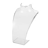 LOYOO Schmuck Schaufensterpuppe Büste, Mannequin-Schmuckständer, 3 Farben Halskette Ohrringhalter Schaufensterpuppe Kopf Büste Ständer Modell Shop Schmuck Display Rack(Transparent)/Transparent