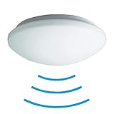 TEVEA Led Deckenleuchte mit Bewegungsmelder | 16W IP44 | Standby Funktion | Sensorleuchte 5.8 GHz Radar Sensor | Keller Treppenraum Feuchtraum