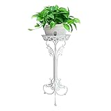 Pflanzenständer Blumenständer Blumenregal Matal Blumentopfständer, Elegantes Bodenregal, Indoor Outdoor, Garten, Terrasse, Dekorativ Blumentreppe Pflanzenregal ( Color : White , Size : 32*76cm )