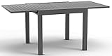 Homall Gartentisch 81.5/163 x 81.5 cm Aluminium Ausziehtisch für 4 bis 6 Personen Wasserdichtes, rostfreies Aluminium-Material