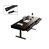 Schreibtisch Leichter Luxus-Stil, moderner Massivholz-Intelligenter elektrischer Aufzug mit Schubladen, Doppelmotor, Doppel-Heimgebrauch, Senioren-PC-Schreibtisch, Büro-Chef-PC-Schreibtisch Bürotisch