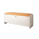 Schuhschrank,Sitztruhe Schuhbank für 8 Paar Schuhe mit Sitzkissen,Schuhkipper Sitzkommode Sitzbank mit Sitzkissen Schuhbank mit 1 Klappen,Ausgestattet mit Einer Sitzgelegenheit. ( Color : Beige , Size
