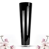 Glaskönig - Schwarze Bodenvase aus Glas 70cm hoch Ø 22,5cm - optimale Größe für Jede Vasen Dekoration - Deko-Vase mit dicken Seitenwänden von 5mm und massiven Rundboden für einen sicheren Stand