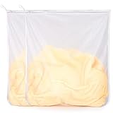 Wäschenetz für Waschmaschine, 2 Stück Wäschenetz Groß 60 x 70cm, Haltbarer Wäschebeutel Wäschesack Waschmaschine mit Reißverschluss Laundry Bag für Reise, BH, Schuhe, Socken, Unterwäsche, Babykleidung