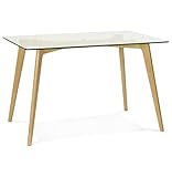 KADIMA DESIGN UMA Esszimmertisch Gastrotisch Glas Transparent (Clear) 80 x 120 x 75