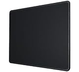 Silent Monsters Mauspad 250 x 200 mm Stoff Mousepad Schwarz - Vernähter Rand - rutschfest - für Gaming Büro Office Homeoffice - 24 x 20 cm Mouse Pad Mat - Mausunterlage klein f alle Maus Arten