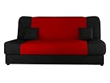 Schlafsofa Jonas Style, Sofa mit Bettkasten und Schlaffunktion, Bettsofa, Schlafcouch, Microfaser, Couch vom Hersteller, Wohnlandschaft (Alova 04 + Alova 46)