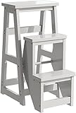 FADUNI Indoor-Kletterhocker, moderner multifunktionaler Tritthocker, Bibliotheksleiterstuhl, Bibliotheksmöbel, klappbarer Holzhocker, Stuhl, Trittleiter für Zuhause, maximale Belastung 15