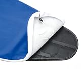 Mabi® 495 Profi-Aktiv-Bügelbrettbezug – 123x48 cm – Obermaterial Baumwolle – Eingenähter Mollton-Bügelfilz – Für Absaug- und Luftkissensysteme – Farbe Polti Blau