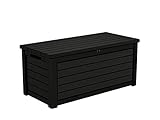Koll Living Aufbewahrungsbox/Kissenbox Blackwood, 623 Liter trockener & belüfteter Stauraum - mit Gasdruckfedern - Deckel bis zu 272 kg belastbar