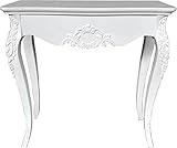 Casa Padrino Luxus Barock Konsole Handgeferigter Massivholz Konsolentisch - Barock Möbel, Farbe:weiß