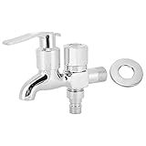 1 Einlass, 2 Auslässe, Doppelköpfe, Doppelter Verwendungszweck, Einzelner Kaltwaschmaschinen-Wasserhahn Für Die Küche zu Hause