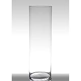 Hakbijl Dekoglas, Vase Zylinder Luna H. 60cm D. 19cm transparent