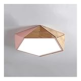 Deckenlampe, Deckenleuchte, Deckenbeleuchtung, Einbau-LED-Deckenleuchte, moderne, minimalistische Deckenleuchte, geometrische Holz- und Metall- und Acrylleuchte für Kleiderschrank, Flur, Sch