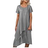 Sommer Kleider, Kleid Damen Elegant Sexy Kleider Brautkleid Reißverschluss Ersatz Verstellbare Korsett Rücken Kit Schnür Satin Band Krawatten Für Braut Bankett Abendkleid Kleid (Grau-3,XL)