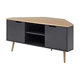 BAÏTA TV-Schrank, Holzwerkstoff, Eiche und Anthrazit, L115cm