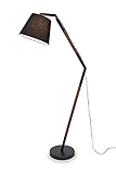 Stehleuchte Bogenleuchte Asseri braun + schwarz Textil-Lampenschirm 189 cm 10954