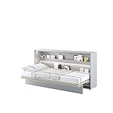 Schrankbett LENART Wandklappbett 90x200 BED CONCEPT Horizontal Grau