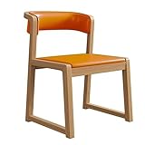 KITCISSL Sessel Esszimmerstuhl Vintage Holz Sessel Modern Design Btirostuhle Chefsessel, Sessel Esszimmer Teestühle Moderne Esszimmerstühle Couchtischstühle für Wohnzimmer, Balkon (Color : Orange B)