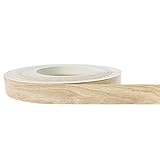 DecoMeister Kantenumleimer mit Schmelzkleber Melaminkantenumleimer Umleimer Bügelkante Dekor für Regalbrett Möbelbauplatte Furnier 40mm x 5m Kantenband Geölte Eiche