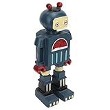Gaeirt Cartoon-Roboter-Figur, aufwendig gefertigt, Anti-Aging, leuchtende Farben, Retro-Stil, modisch, schöner Retro-Roboter für Schulzimmer, Flur, Büro