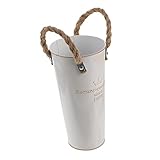 Cabilock Blecheimer Blumentopf Vintage-Dekor Wasserkanister Für Pflanzen Runder Übertopf Bauernhaus Dekorative Vasen Rustikale Blumenvase Hohe Bodenvasen Blumentopf Aus Eisen