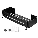 MAVNES Wandregal Badezimmer-Dusch-Regal, Raum Aluminium-Wandmontage-Hochleistungs-Multifunktions-Lagerregal mit 2 Haken Badezimmer Regal