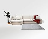 Meble Roberto Lucas Wohnlandschaft L-Form Creme 368 x 102 x 164 cm, Big Sofa für die ganze Familie, Sofas & Couches, Elegante & Moderne Eckcouch