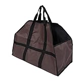 Sosoport Canvas Brennholz Tragetasche Große Holzscheit Tragetasche Indoor Kamin Holzträger Halter Feuerholz Holzflor Rack Tragen Outdoor