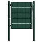 LAPOOH Zauntor, Gartentor, Gartenpforte, Gartenzaun, Gartentüren, Zauberertür, PVC und Stahl 100x101 cm Grün