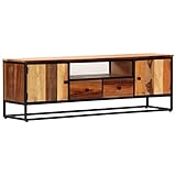 TV Schrank Fernsehtisch TV Regal Lowboard mit 2 Türen, 2 Schubladen und 1 Fach, TV Board Medienkonsole für Wohnzimmer & Unterhaltungsraum, Industrie-Design, 120x30x40 cm