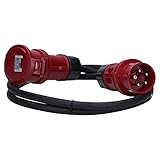 Voxura CEE-Kabel Verlängerungskabel Starkstromkabel 5-polig 400V H07RN-F 5x6 32/5 32A IP44 Starkstrom 2m