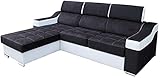 Modernes Ecksofa mit Schlaffunktion Geri Bettkasten Schlafsofa Eckcouch Polstersofa Polstercouch Schlafcouch Gewebe Kunstleder 19 (Links)