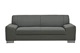 DOMO Collection Sofa Alisson, 3er Couch, 3-Sitzer, 3er Garnitur, 199x83x75 cm, Polstergarnitur in grau