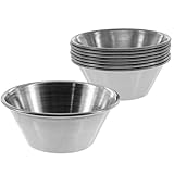 Marzoon 8x Dip Schälchen klein aus Edelstahl, Saucenschälchen Ø 6 cm, kleine Schalen für Dips, Saucen und Snacks