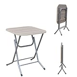 okAffareFatto di Zimbardi Costanza Klapptisch 80 x 60 cm aus Eisen mit Holzoptik