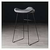 PERTID Höhenhocker Moderner Schmiedeeisen-Hocker, PU-Leder-Barhocker, lässiger Café-Barhocker, Haushalts-Wohnzimmer-Küchen-Barhocker, Barhocker (Farbe: C) (EB)