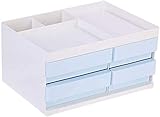 FACAIA Aktenschränke Angemessene Aufbewahrungsbuchstützen Schreibtisch Büro Aktenhalter Aufbewahrungsbox Schrank Einfaches Bücherregal Buchständer (26,4 x 18,9 x 13,1 cm) Bücherregal (Farbe: Blau)